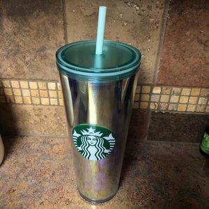 Starbucks mermaid tumbler.